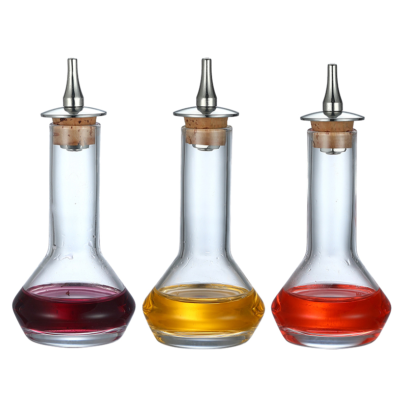 Bitters Bottle Set - Kokteyl için 50ml cam Bitters şişe-paslanmaz