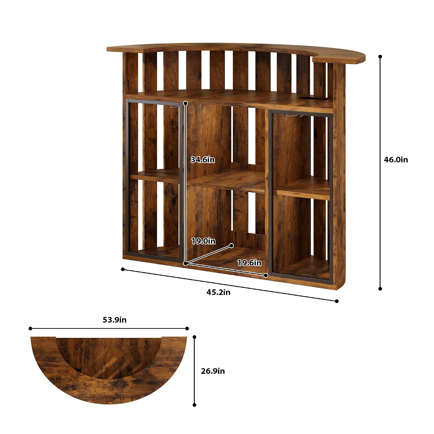Rustik Ahşap Bar Dolabı, 4 Kat - Home Bar And Fridge incelemesi ve fiyatı