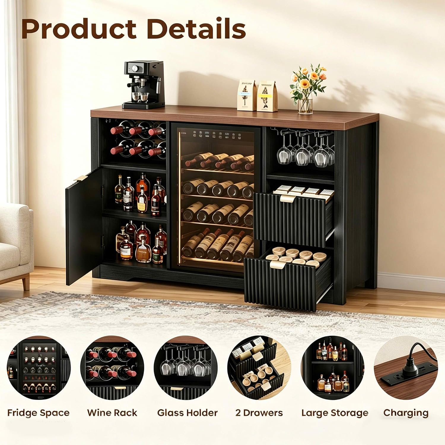 Mini Buzdolabı Alanlı Kahve Ba - Home Bar And Fridge incelemesi ve fiyatı